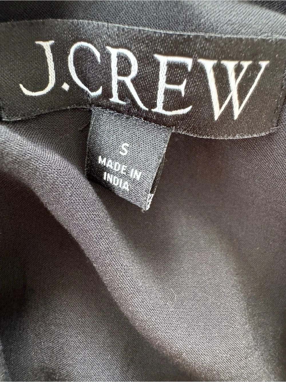 J Crew black cotton handkerchief midi dress